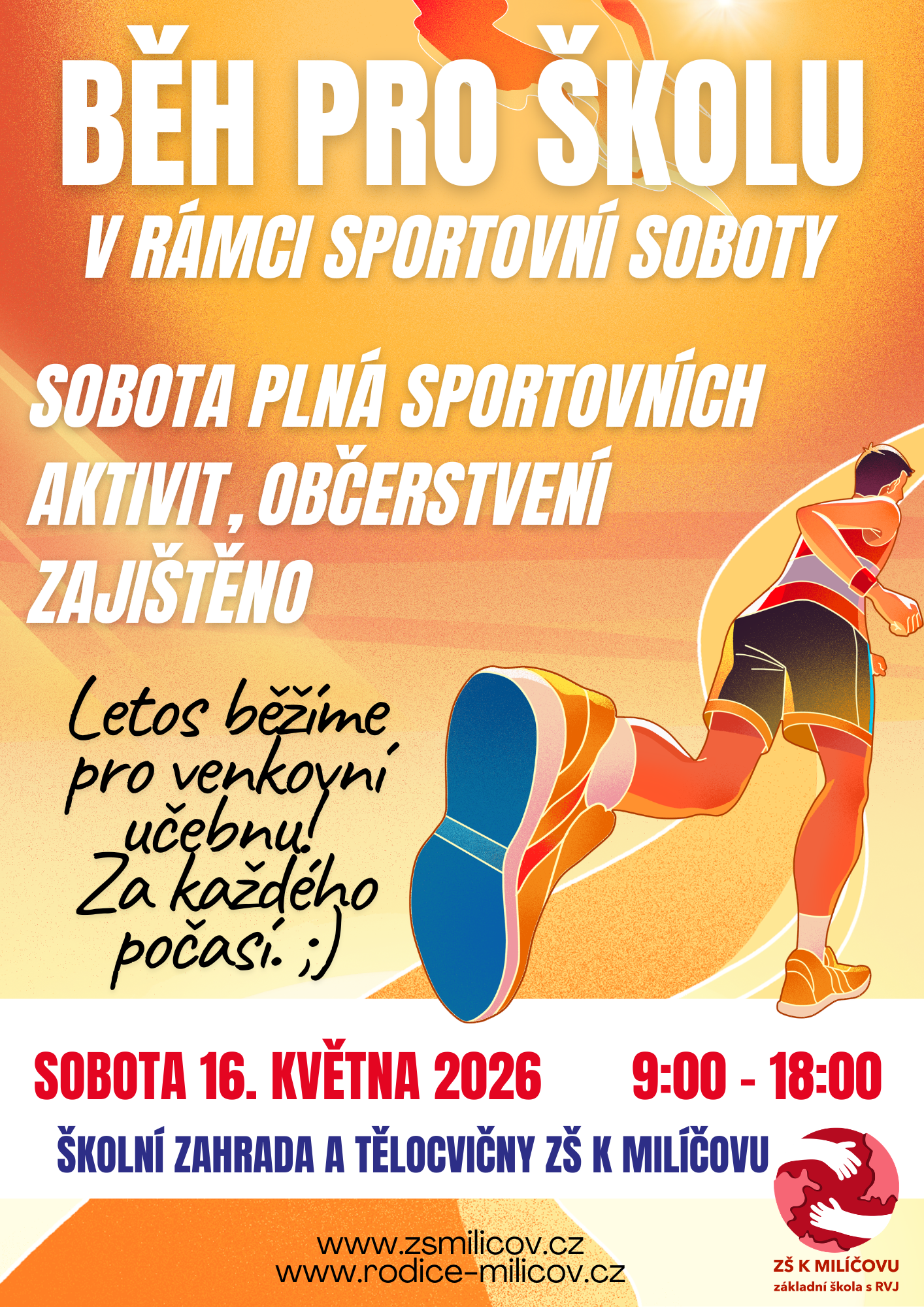 Leták běhu pro školu